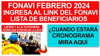 Fonavi 2024 ¿nuevo cronograma listas 1 a la 19 podrán averiguar si están en la lista listas Link [upl. by Aloiv]