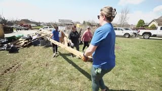 Whiteland school staff helps community after tornadoes [upl. by Ydnis]