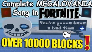 Undertale Megalovania Complete MusicBlock Song in Fortnite [upl. by Kumler339]