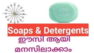 Soaps and Detergents  micelle formation  Malayalam easy tutorial Hard amp soft water [upl. by Airdnoed]