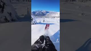 Sliding through the offpiste Skiing in Verbier [upl. by Tanner]