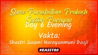 Shree Nishkulanand Kavya Antargart Shree Purushottam Prakash Saptah Parayan  Day 6 Evening [upl. by Nahte]