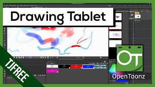 OpenToonz  Using Brushes and Drawing Tablet [upl. by Johnsten]