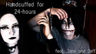 24HOUR HANDCUFF CHALLENGE feat JEFF amp JANE  Cosplay [upl. by Daven701]