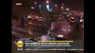 Dos personas mueren tras accidente vehicular en Vía Expresa [upl. by Iatnohs]