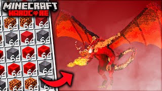 I Build a GIANT FIRE DRAGON in Minecraft Hardcore [upl. by Hsirk336]