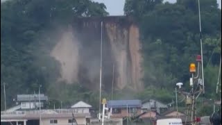 【宮崎で震度６弱】揺れた瞬間…ゴォーと音立てながら土砂崩れ 鹿児島・志布志市（2024年8月8日） [upl. by Izawa]