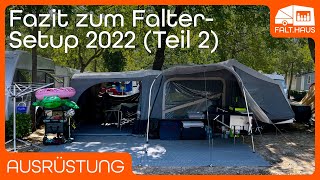 Fazit zum Faltcaravan amp Camping Setup 2022 Teil 2 [upl. by Ordnazil498]