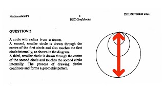 Geometric Sequence Grade 12 November 2024 Area  48π [upl. by Llertnek]