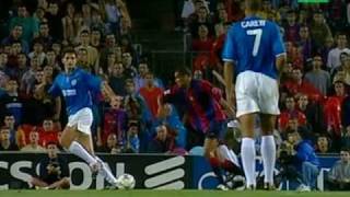 Goles Rivaldo BarcelonaValencia 20002001 Con chilena GRAN CALIDAD Y SONIDO [upl. by Atsedom]