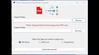 Convert PDF to Word Excel or PowerPoint  Custom Windows Application [upl. by Adraynek]