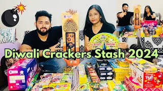 Diwali Crackers Stash 2024  Diwali Stash  Patakhe Video  Diwali Crackers  New crackers [upl. by Oruasi]