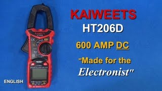 Kaiweets HT206D DC  AC 600 Amperes Clamp Meter  product review [upl. by Shaper]