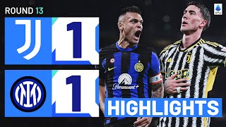 JUVENTUSINTER 11  HIGHLIGHTS  The Derby d’Italia ends in a draw  Serie A 202324 [upl. by Eldoree327]