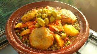 Tajine végétarien marocain طاجين مغربي نباتي بالقوق و البطاطة الحلوة [upl. by Esilana]