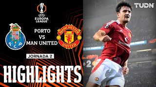 HIGHLIGHTS  Porto vs Man United  UEFA Europa League 202425  TUDN [upl. by Matelda]