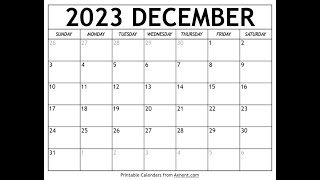 How to get free printable December 2023 calendar  Axnent [upl. by Rebmat586]