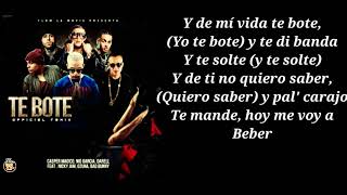 Te Bote Remix  Letra Casper Nio García Darell feat Nicky Jam Ozuna Bad Bunny [upl. by Symer]