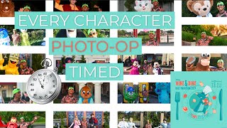 Every Character Photoop TIMED  Half Marathon  Disneys Wine amp Dine 2024 [upl. by Bathsheb249]