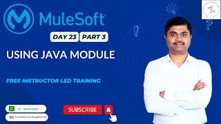 MULESOFT TRAINING DAY23  UNDERSTANDING JAVA MODULE [upl. by Feenah]