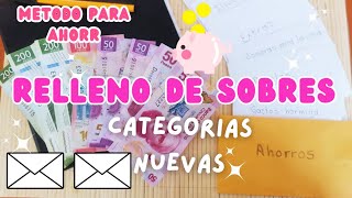 Rellenando sobres✉️ Organizando mi gasto💰Añadimos nuevas categorías ✅Así ahorramos toda la semana 😃 [upl. by Amabelle]