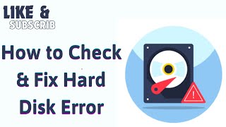 How to Check amp Fix Hard Disk Error [upl. by Paryavi]