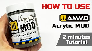 How to use AMMO MIG Acrylic MUD  Terrain for DIORAMA [upl. by Enaasiali]