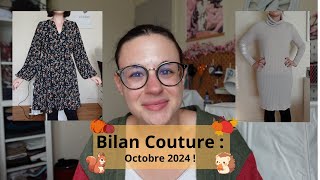 Bilan couture  Octobre 2024  🧵🍂🍁 [upl. by Adrianne]