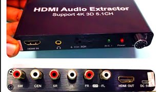 HDMI 51 Audio extractor Audio and vedio supports output 4K 3D surround [upl. by Reinke]