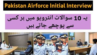 Pakistan Air force Initial interview questions  PAF Interview tips  PAF Gdp Initial interview [upl. by Bergmann]