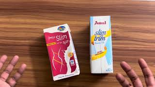 Review Amul skimmed milk vs Nandini slim skimmed milk comparison 🔥🔥🔥 [upl. by Cogan599]