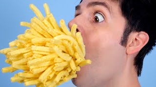 MOST FRIES IN MOUTH WORLD RECORD [upl. by Bokaj738]