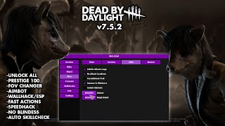 Dead By Daylight Cheat 752  WALLHACK SPEEDHACK AIMBOT FOV FAST ACTIONS UNLOCK ALL AND MORE [upl. by Naie]