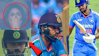 Ritika sajdehamp Virat Kohli Emotional After Rohit Sharma Gill Iyer Early out During WorldCup final [upl. by Ihn]