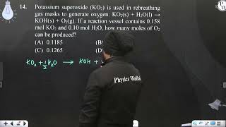 Potassium superoxide KO2 is used in rebreathing gas masks to generate oxygen KO2s  H2Ol [upl. by Ikilisav]