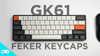 Budget Thick PBT DSA Keycaps on GK61  from Banggoodcom [upl. by Yrogerg]