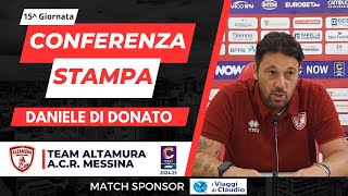 CONFERENZA STAMPA 15  Team Altamura VS Acr Messina [upl. by Arutnev]