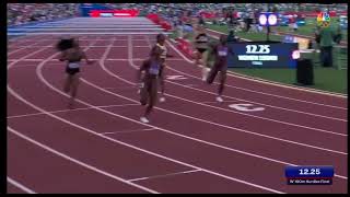 WOMENS 100M HURDLES FINAL  OLYMPIC TRIALS PARIS 2024  RECORD BROKEN [upl. by Boru]