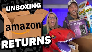 I CANT BELIEVE WHAT WE GOT Unboxing Amazon Returns [upl. by Cho]