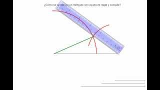 como se construye un triángulo con regla y compás [upl. by Alisha]