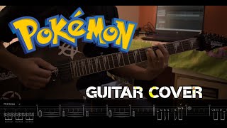 Pokemon Theme Guitar Cover  Screen Tabs [upl. by Aneerhs]