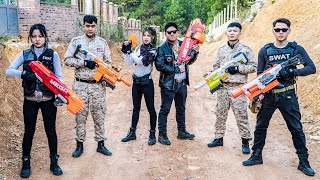 LTT Game Nerf War  Couple SEAL X Warriors Nerf Guns Fight Mr Zero Crazy Trainer Squad Crime [upl. by Annaoj]