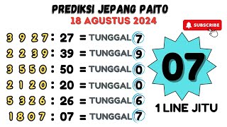 PREDIKSI JEPANG PAITO 18 AGUSTUS 2024 PREDIKSI TOGEL JEPANG HARI INI RUMUS ANGKA JITU JEPANG [upl. by Arabel]