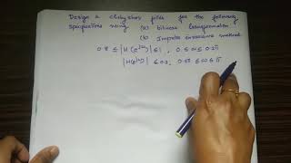 Chebyshev filter problem Module 3  Class 8 [upl. by Wilkens571]