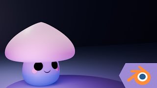 Cute Glowing Mushroom  blender 42 tutorial [upl. by Kempe]