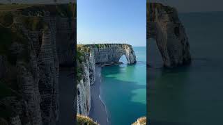 Trip to Étretat ❤️francetraveltrendingreelswanderlusteuropeanvacationnature 😍 [upl. by Kylynn]