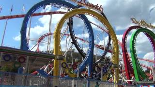 Olympia Looping Achterbahn auf Cranger Kirmes offride  Roller Coaster [upl. by Flinn]