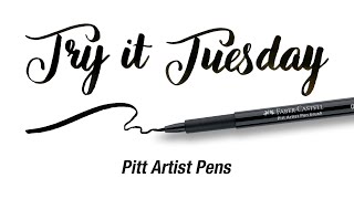 Try It Tuesday  How to Use Pitt Artist Pens  FaberCastell [upl. by Ahsemot]