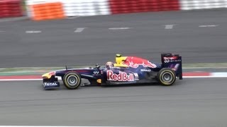 F1 Nürburgring 2011  Saturday qualifying  pure engine sounds [upl. by Assirehc]