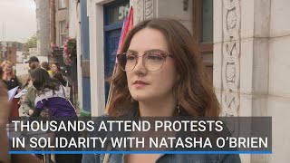 Thousands attend protests around the country in solidarity with Natasha OBrien [upl. by Aniehs]